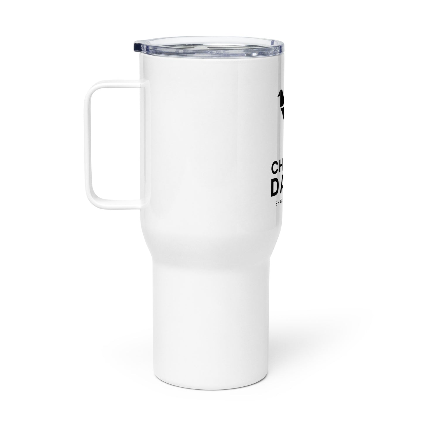 Travel mug with a handle