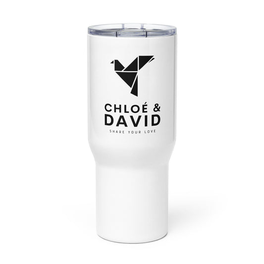 Travel mug with a handle